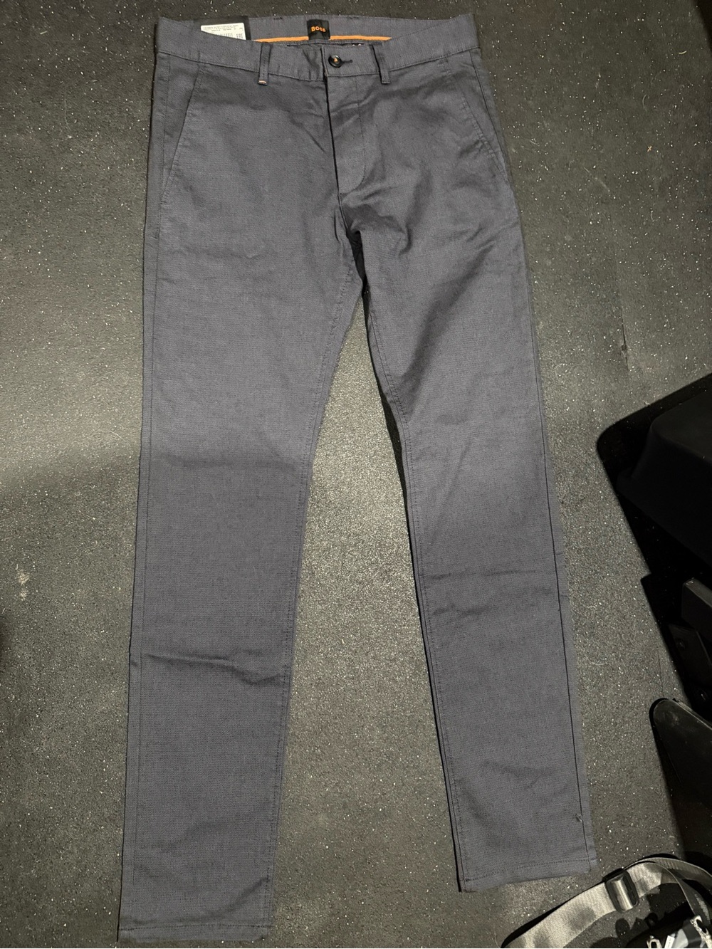 Hugo Boss Black Chinos with Orange Trim